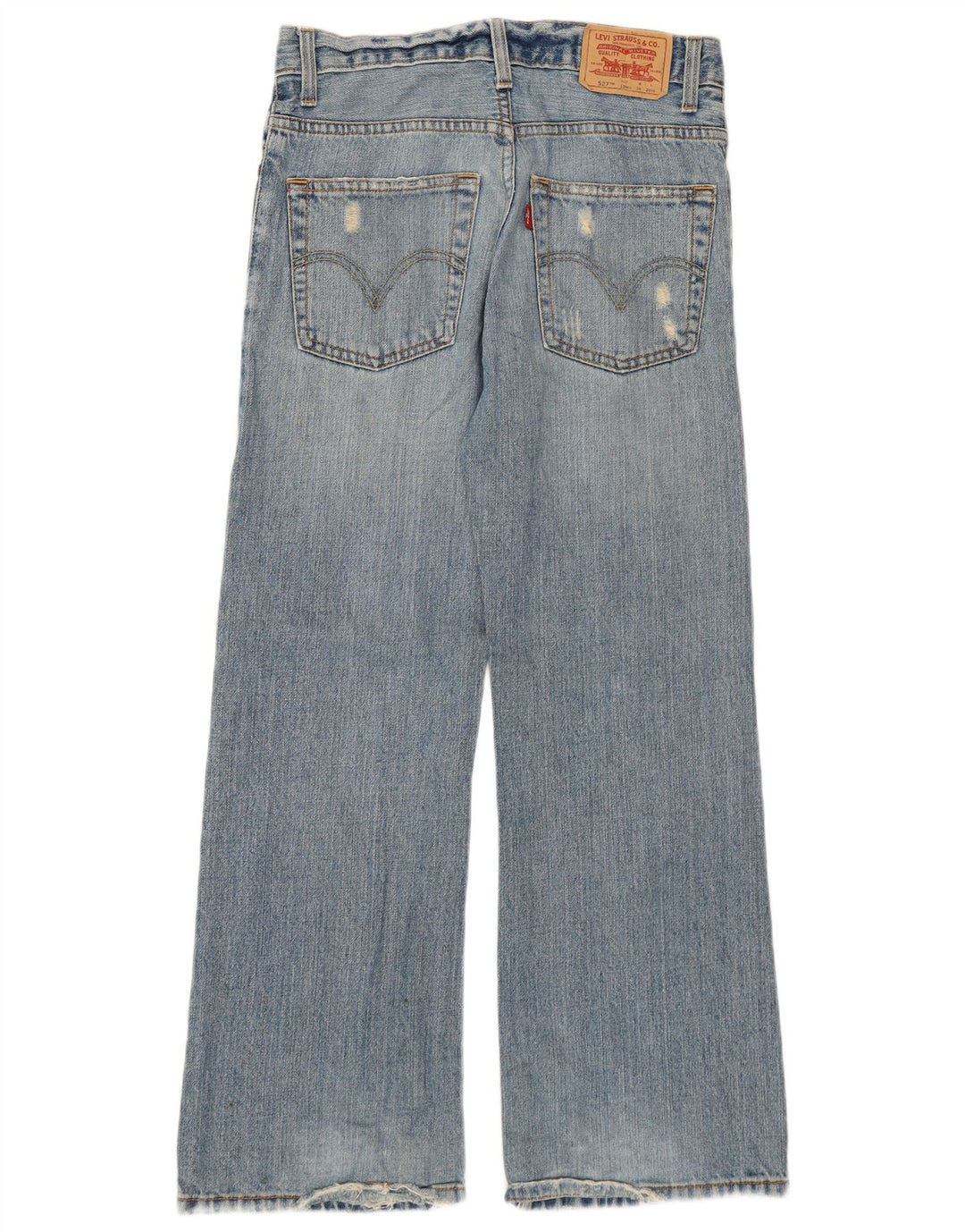 Levi's Jeans 527 desgastados para mujer, talla 12, mediano, W28, L27, azul