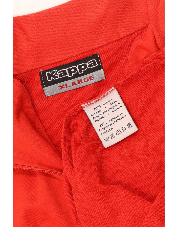 Kappa Hombre Sudadera Con Cremallera Y Cuello Jumper XL Algodón Rojo