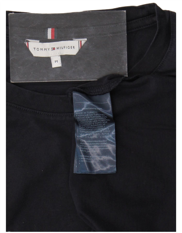 TOMMY HILFIGER Camiseta gráfica para mujer Top UK 12 Medium Azul marino Algodón