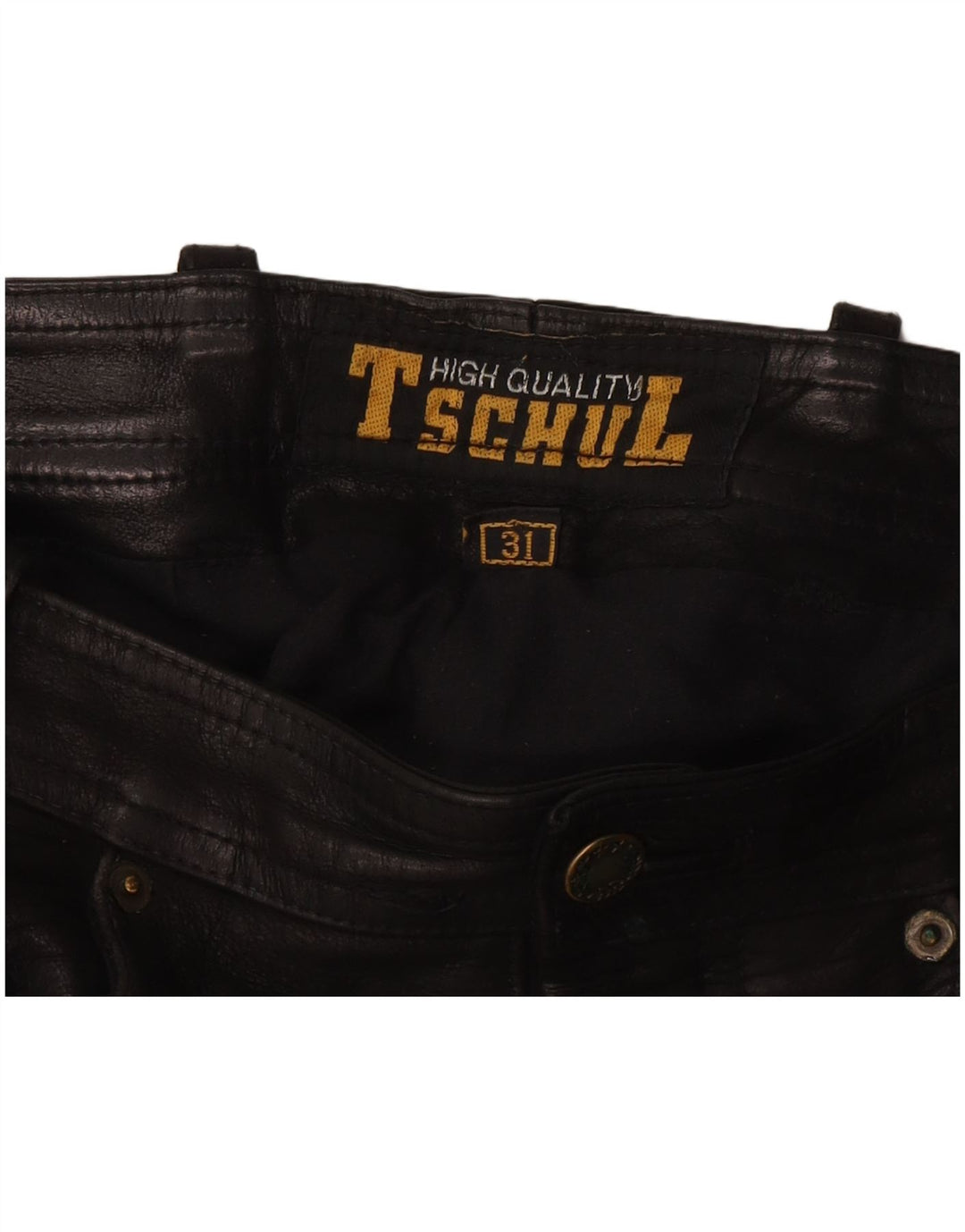 Tschul Mujer Pantalones Rectos Casuales W31 L30 Negro