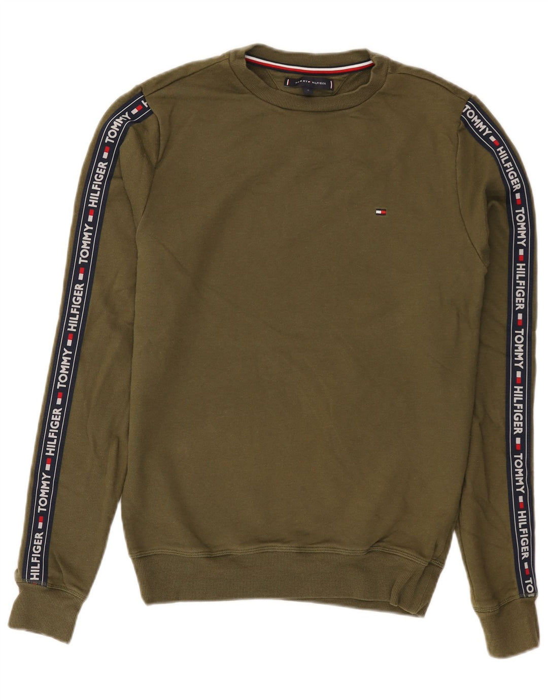Tommy Hilfiger Sudadera Estampada con Estampado para Hombre Jersey Small Khaki Cotton