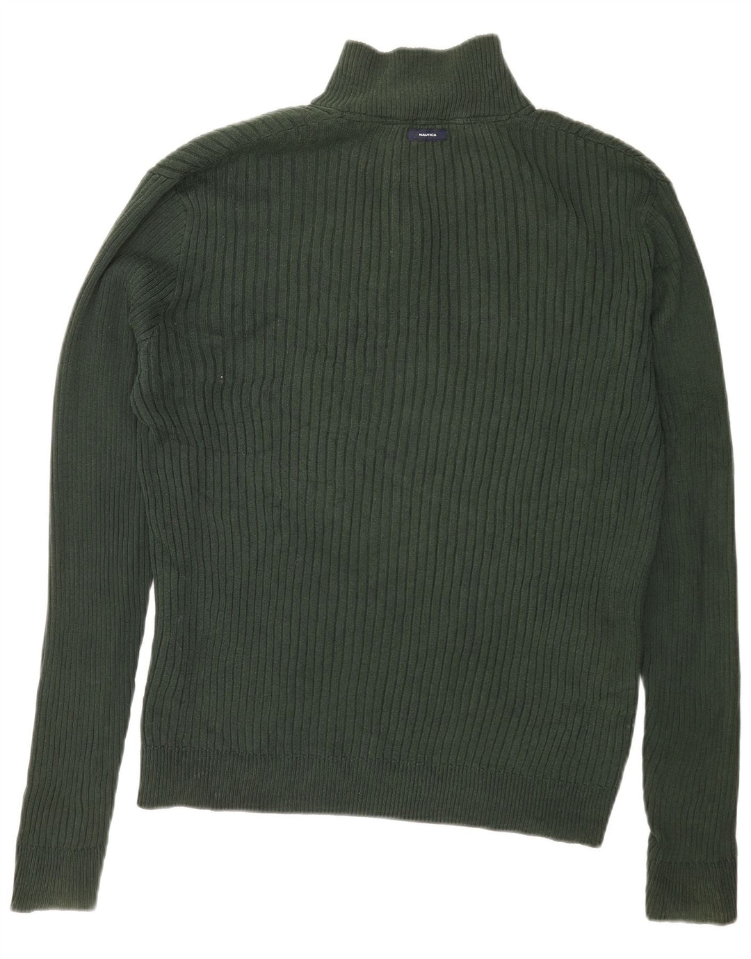 Nautica Jersey con cuello y botones para hombre, talla grande, algodón verde