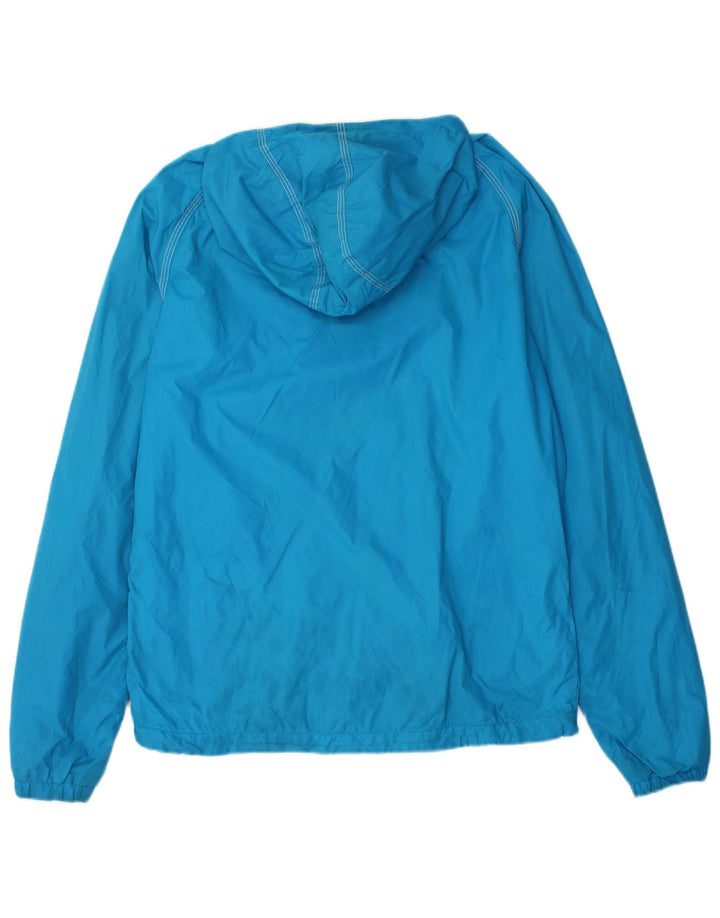Jack & Jones Chaqueta impermeable con capucha para hombre UK 36 Small Blue Nylon