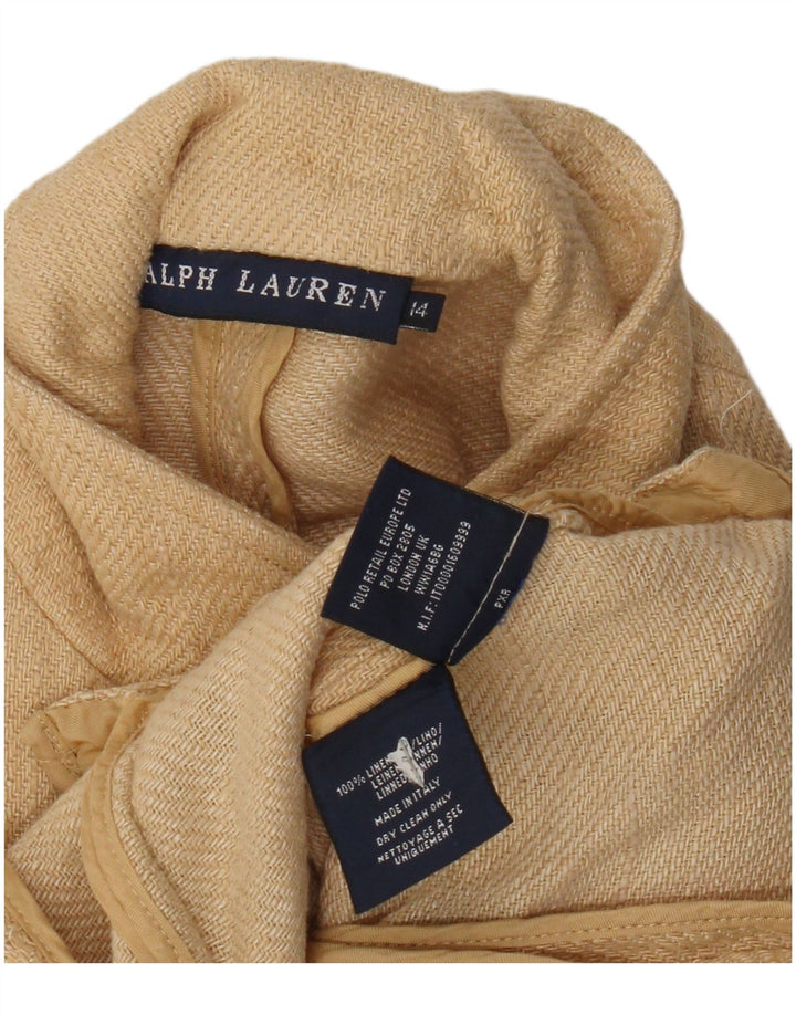 Ralph Lauren Chaqueta tipo blazer de 3 botones para niño 13-14 años Lino beige