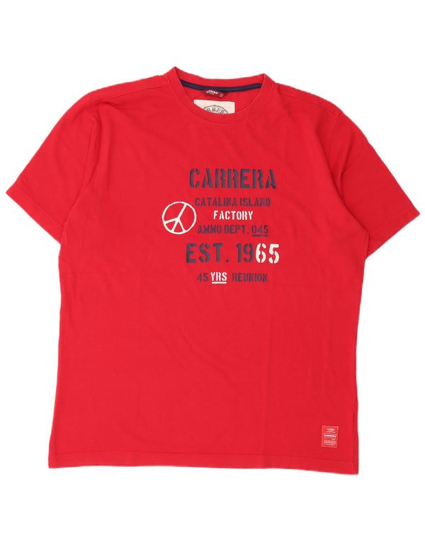 Carrera Camiseta gráfica para hombre Top XL Algodón rojo