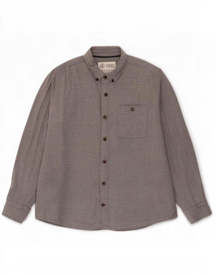 Camisa Hombre Fat Face XL Algodón Gris