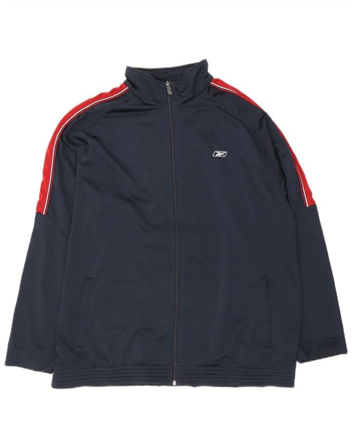 Reebok Hombre Chándal Top Jacket XL Azul Marino Colorblock