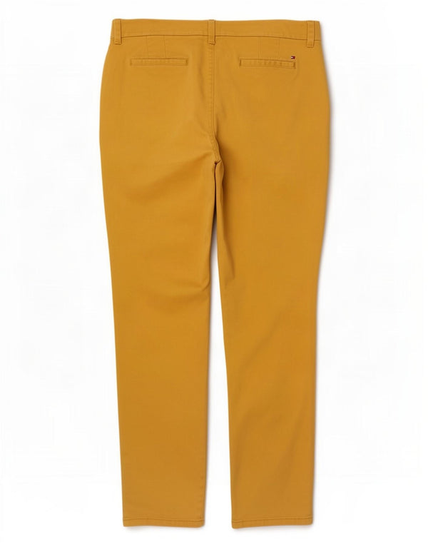 Tommy Hilfiger Pantalones chinos elásticos para mujer US 12 Large W34 L31 Amarillo