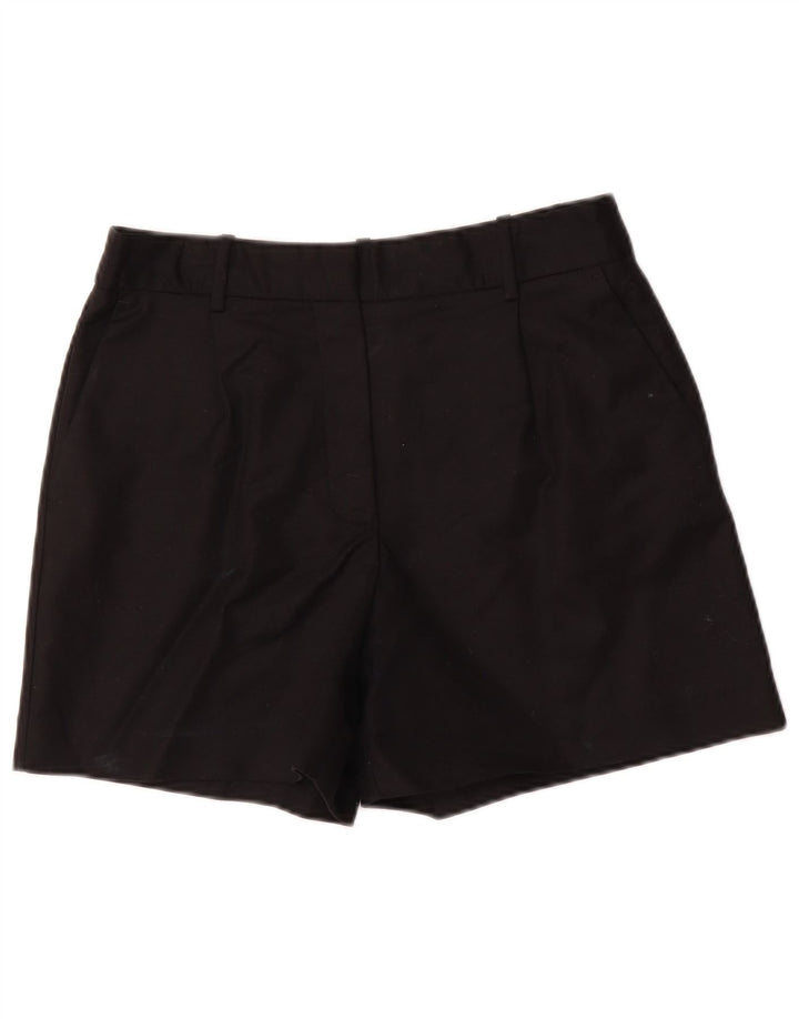 Zara Mujer Pantalones Cortos Chinos Pegged Mediano W28 Algodón Negro
