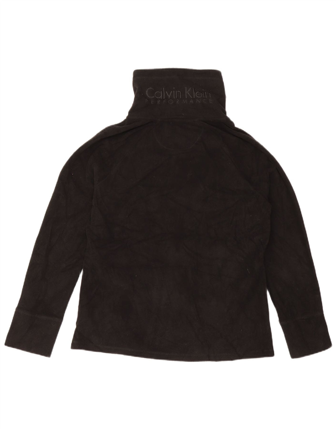 Calvin Klein Chaqueta de forro polar gráfica para mujer UK 46 Grande Poliéster negro