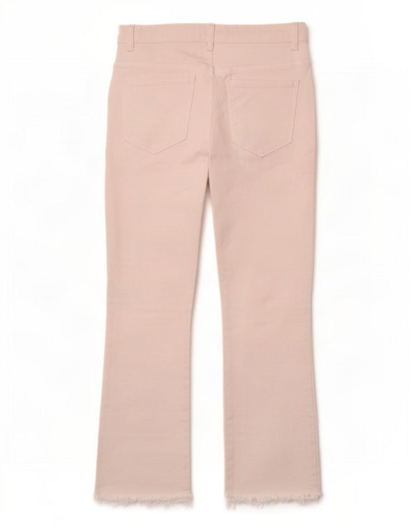 Zara Womens Crop Bootcut Jeans EU 38 Small W28 L26 White Cotton