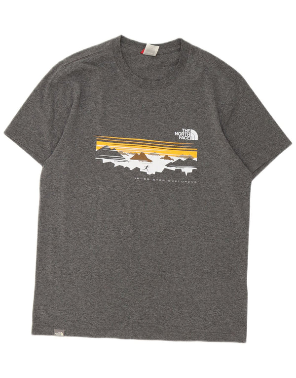 THE NORTH FACE Camiseta gráfica para hombre Top de algodón gris medio