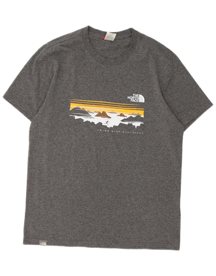 THE NORTH FACE Camiseta gráfica para hombre Top de algodón gris medio