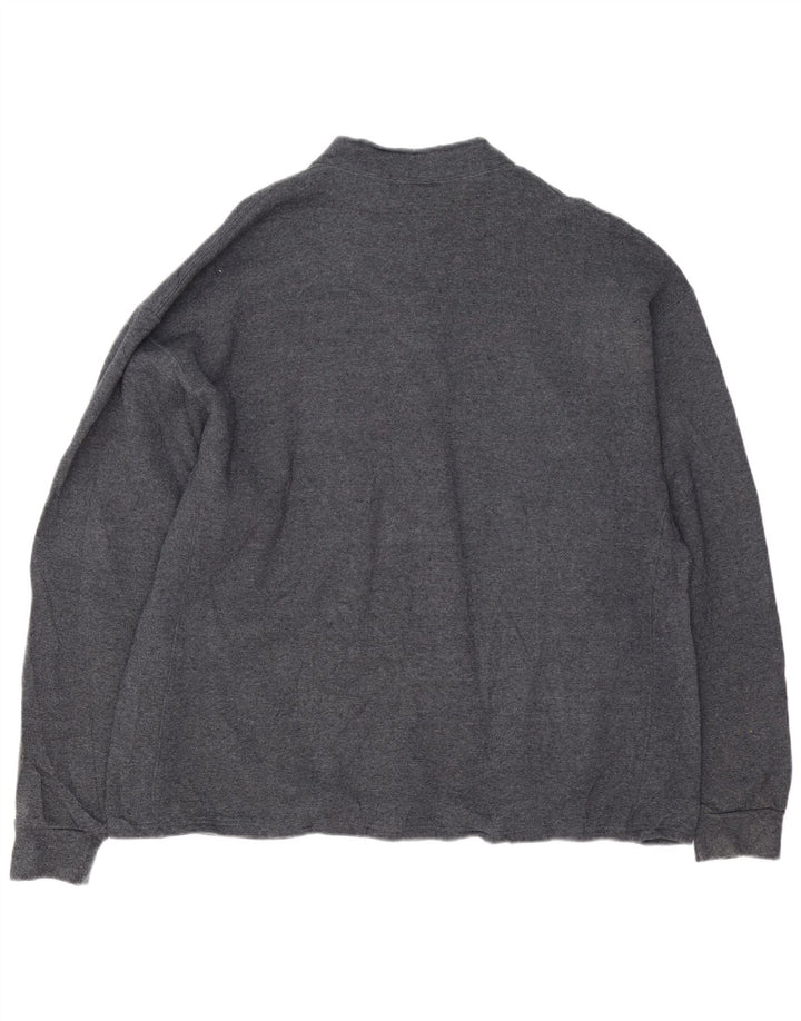 RUSSELL ATHLETIC Sudadera con cuello y cremallera para hombre, talla 2XL, algodón gris