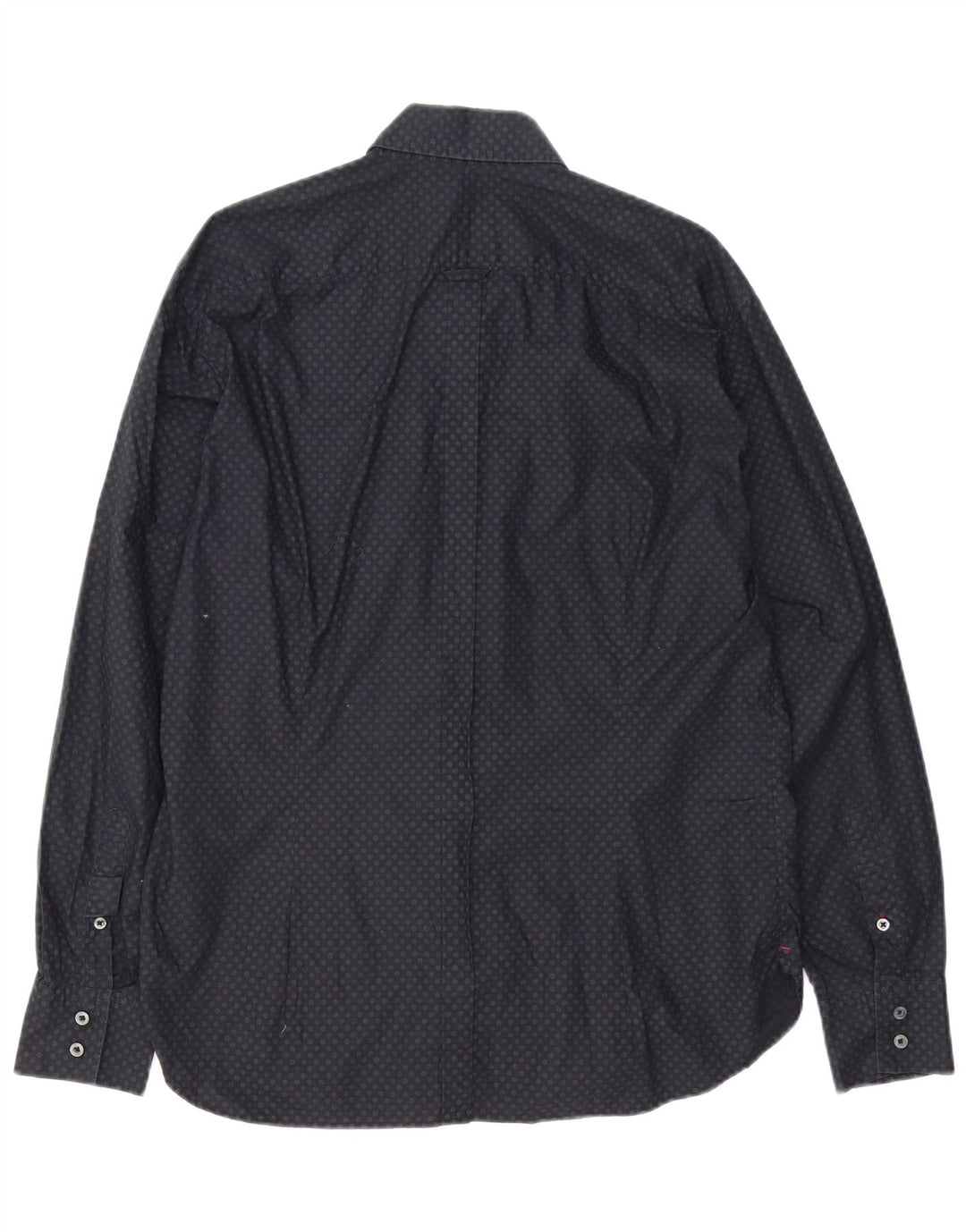 Paul Smith Camisa de corte clásico para hombre XL Algodón manchado negro