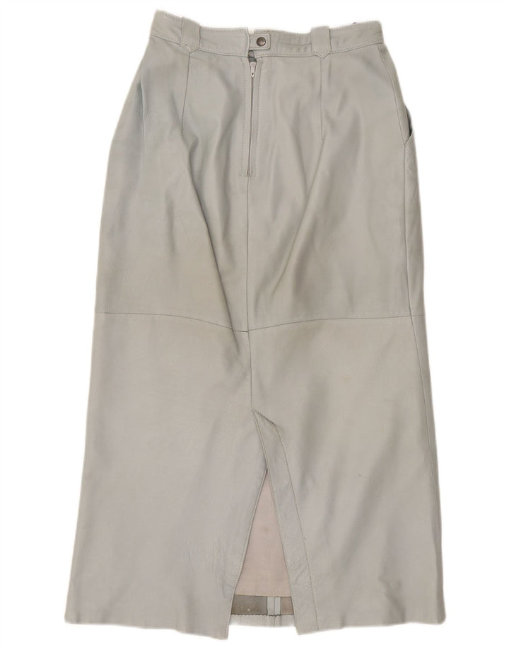 Falda de cuero vintage para mujer W36 XL cuero gris
