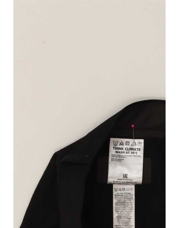 Marks & Spencer Pantalón de traje cónico para hombre W38 L31 Negro Poliéster Clásico