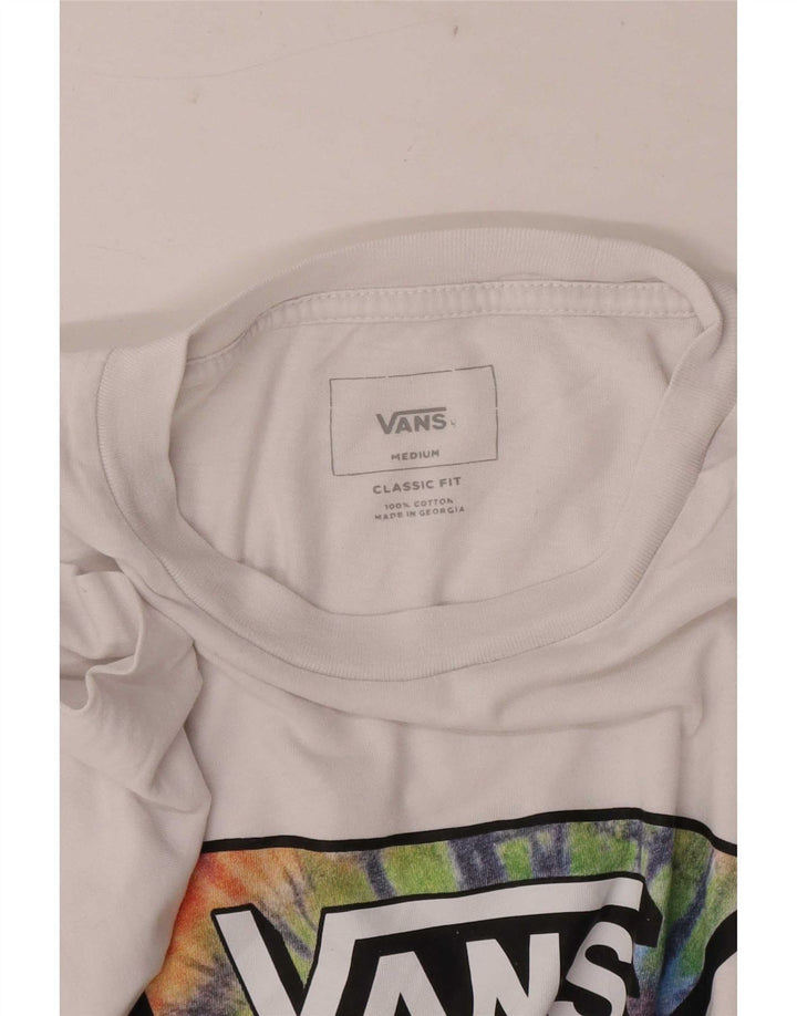 Vans Camiseta con gráfico de ajuste clásico para hombre Top mediano de algodón blanco