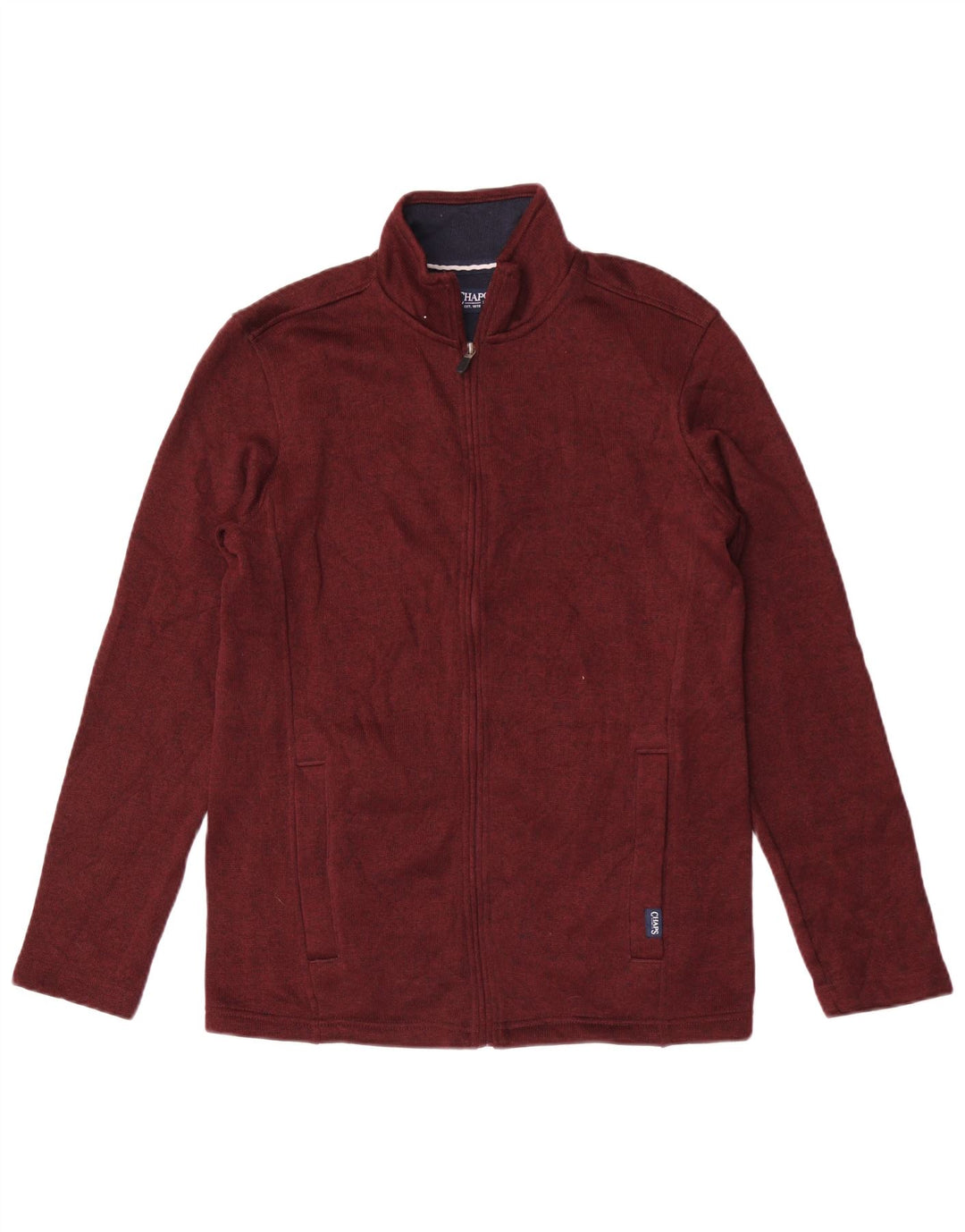 Chaps Chándal para hombre Top Jacket Small Borgoña Poliéster