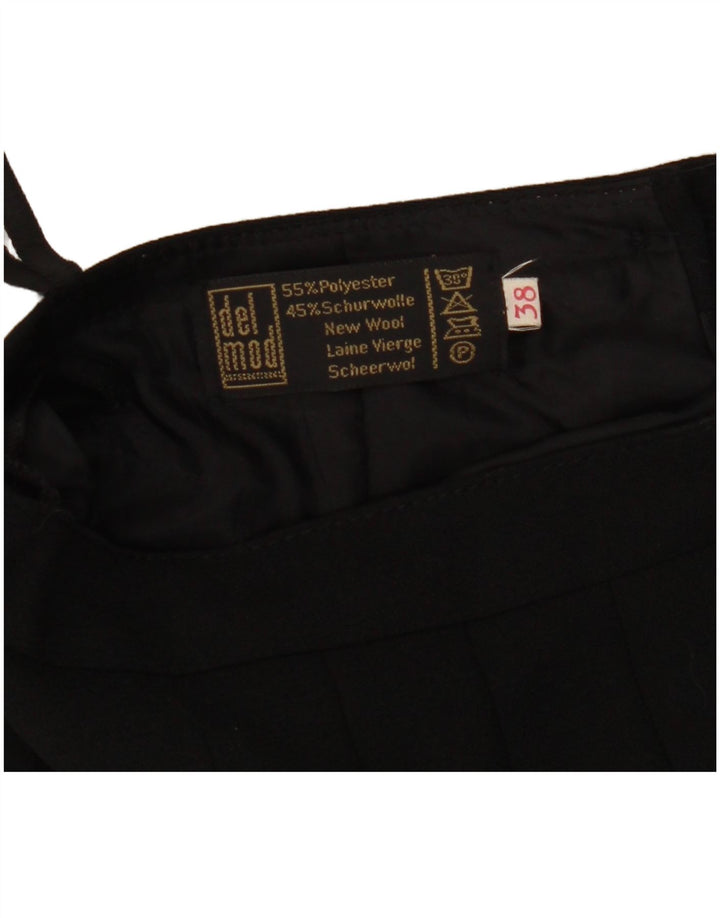 Del Mod Falda Plisada De Cintura Alta Para Mujer EU 38 Mediana W27 Poliéster Negro