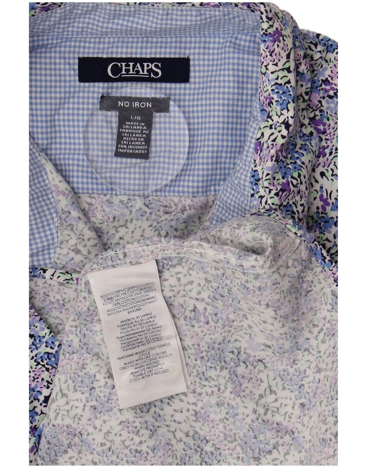 CHAPS Camisa para mujer UK 46 Grande Algodón floral multicolor