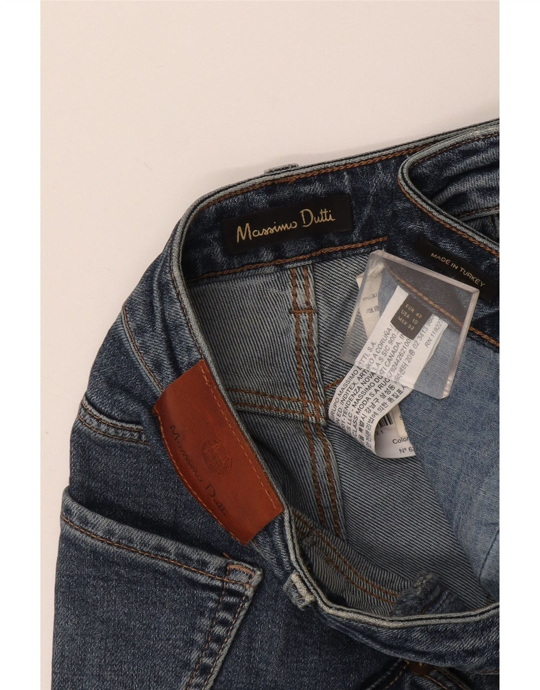 Massimo Dutti Jeans Rectos Cigarrillos Mujer EU 42 Large W32 L27 Azul