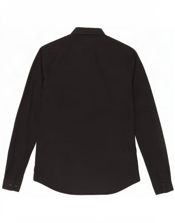 Calvin Klein Camisa Extra Slim Fit para Hombre Talla 38 15 Mediano Negro
