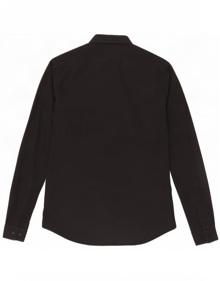Calvin Klein Camisa Extra Slim Fit para Hombre Talla 38 15 Mediano Negro
