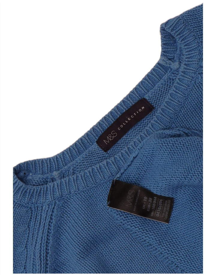 Marks & Spencer - Jersey extragrande con cuello barco para mujer, talla S, color azul