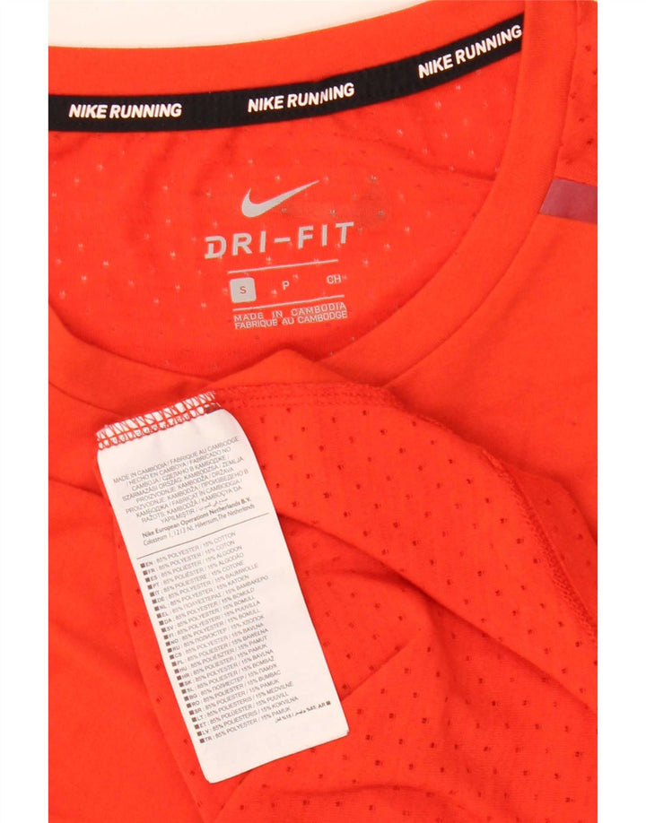 Nike - Camiseta Dri Fit para hombre, talla pequeña, poliéster rojo