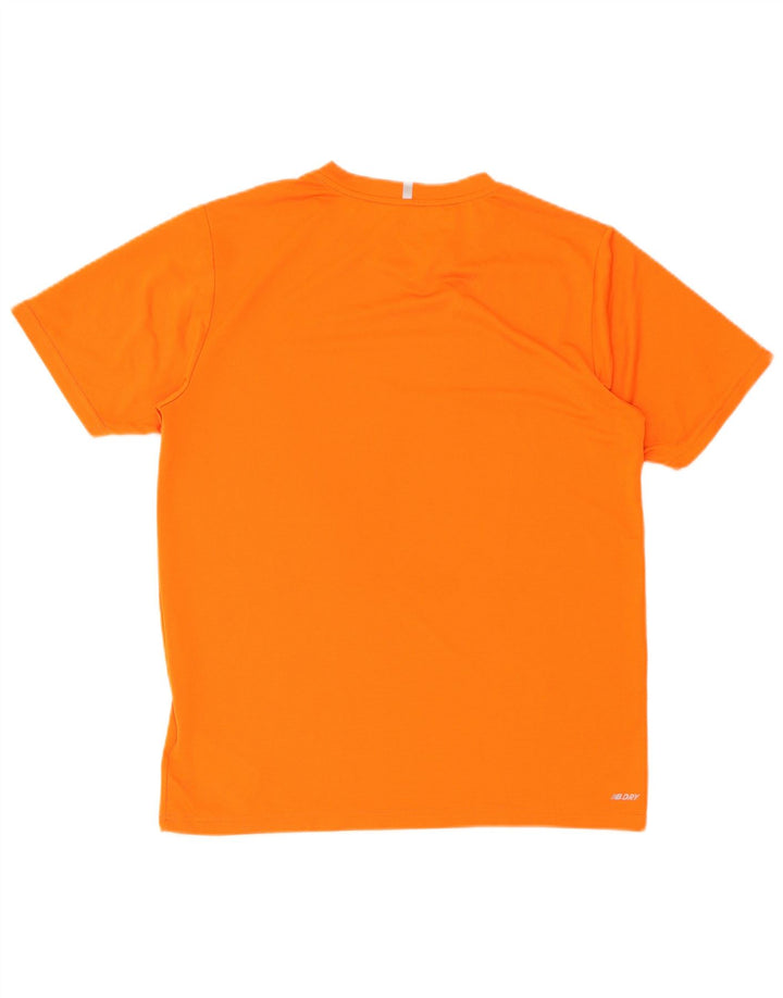 Camiseta New Balance Hombre Top Medium Naranja Poliéster