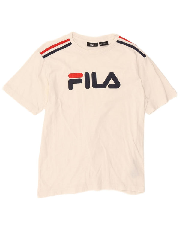 Fila Camiseta gráfica para hombre Top Small White Cotton