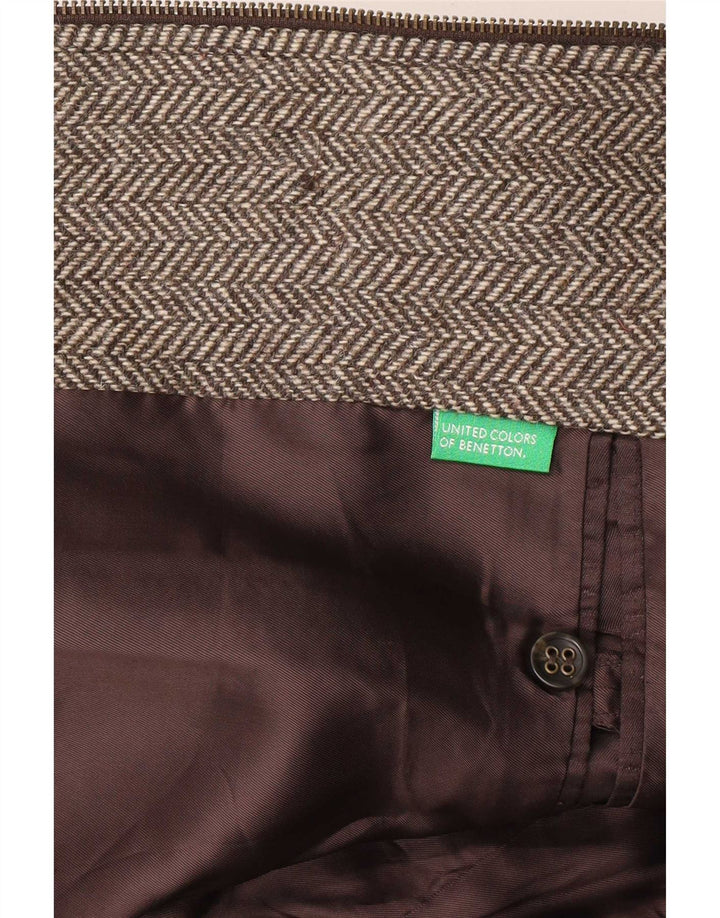 Chaqueta Blazer para hombre Benetton ES 38 Marrón Medio Espiga