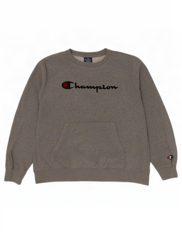 Champion Sudadera Gráfica Jumper Gris Medio Moteado
