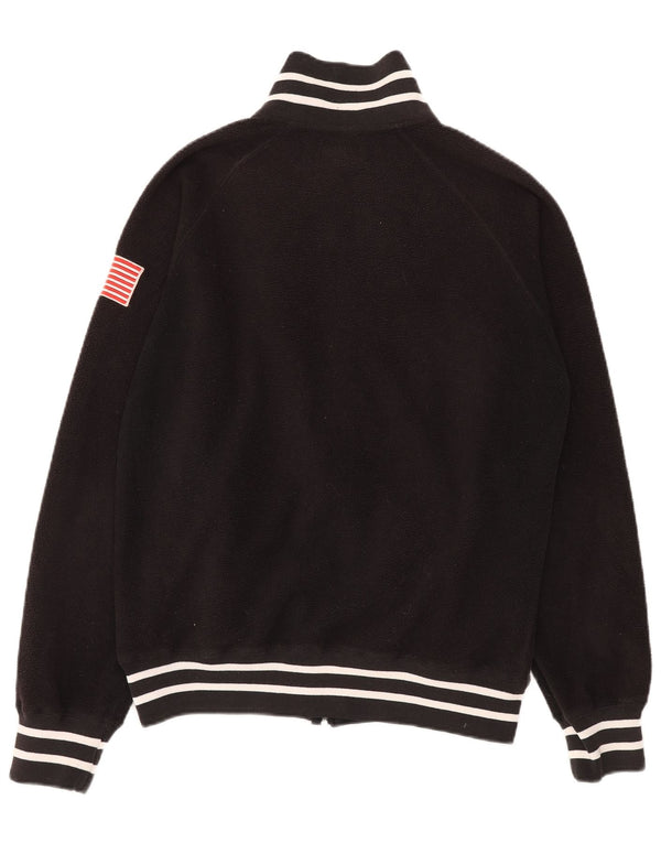 Woolrich Chaqueta polar gráfica para mujer UK 40 XL Poliéster negro