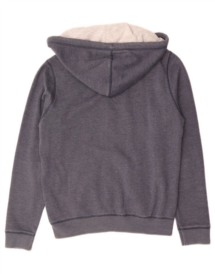 Tommy Hilfiger Suéter con capucha y cremallera de ajuste regular para hombre pequeño azul marino