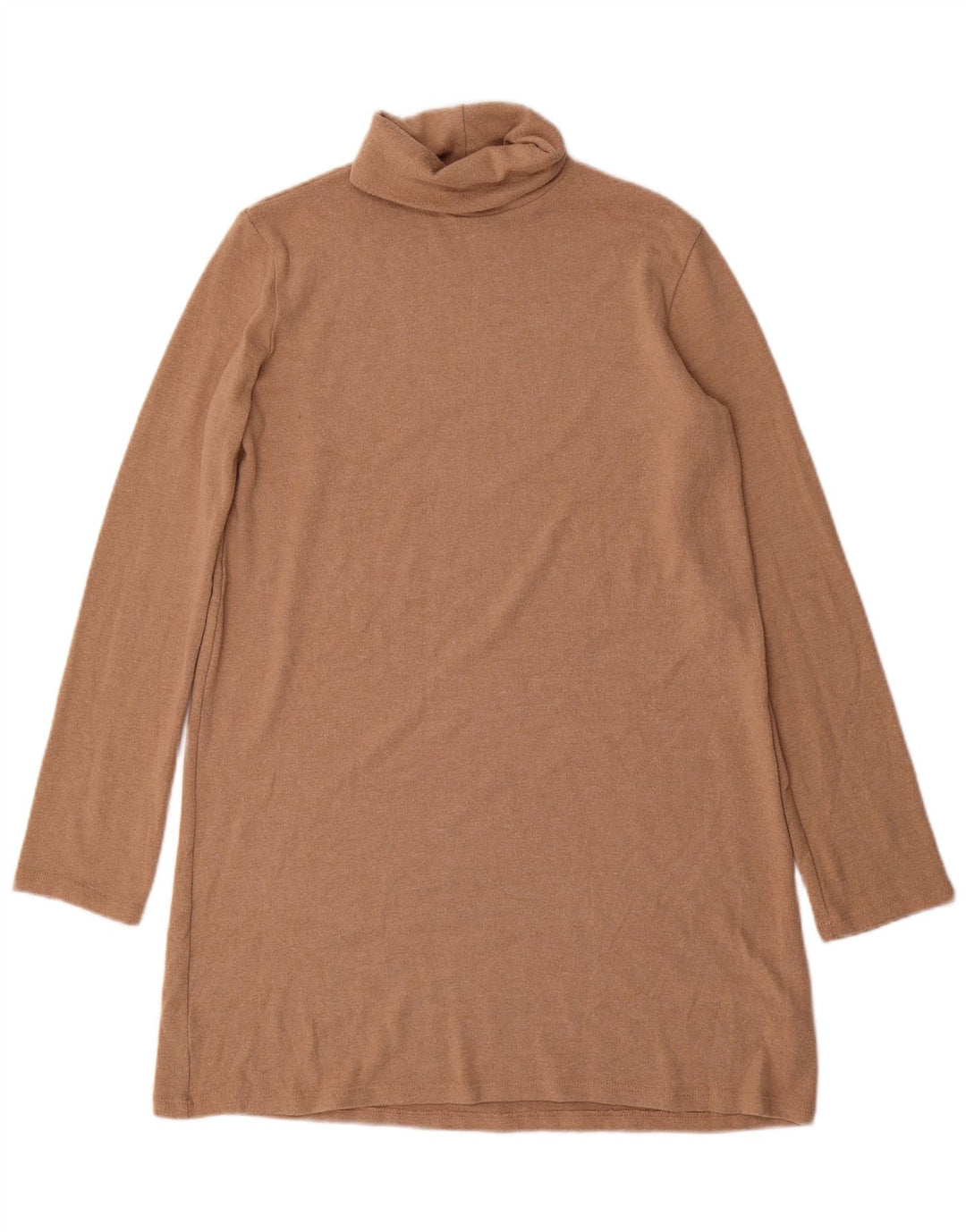 Zara Vestido tipo jersey para mujer UK 44 Poliéster marrón medio