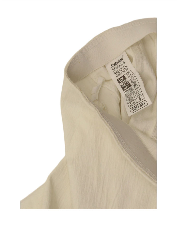 Marks & Spencer Minifalda de tubo para mujer UK 10 Small W25 Poliéster blanco
