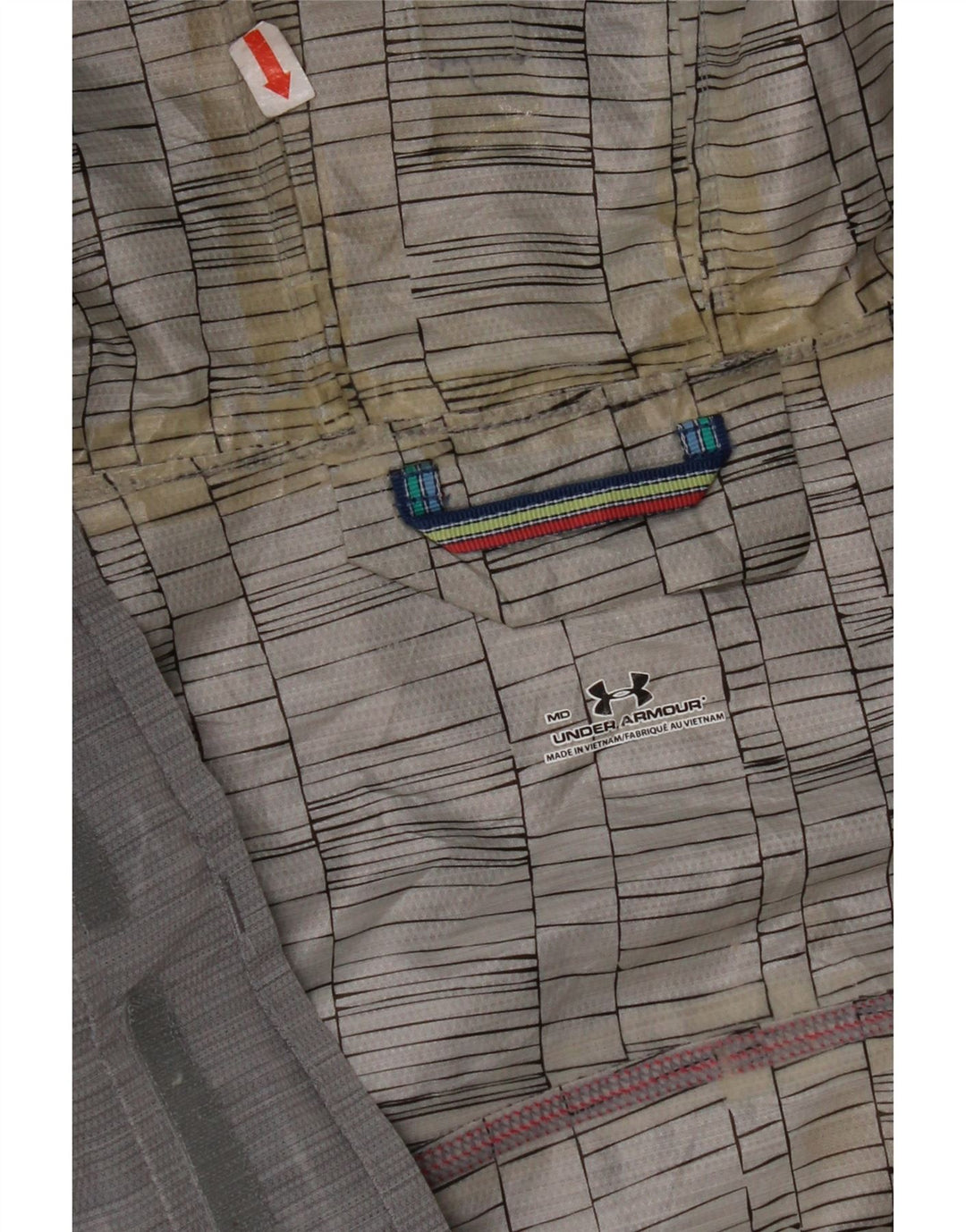 UNDER ARMOUR Chaqueta impermeable con capucha para hombre UK 38 Poliéster gris medio