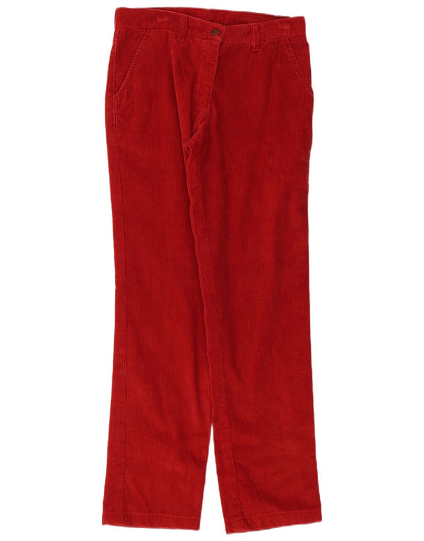 Kappa Pantalones de pana de ajuste perfecto para mujer IT 42 Medium W30 L31 Rojo