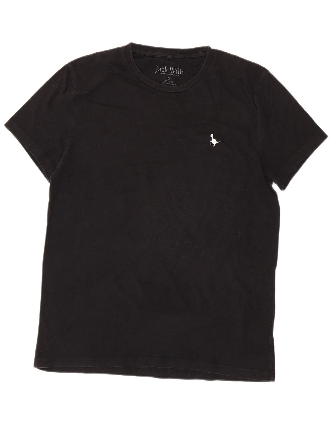 JACK WILLS Camiseta Hombre Top Small Algodón Negro
