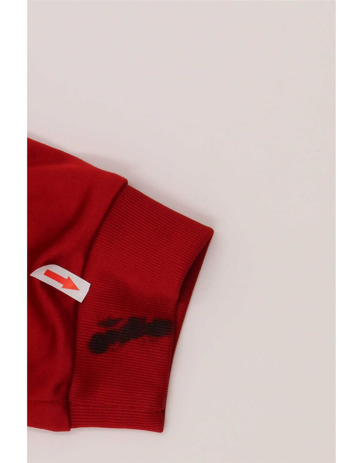 Adidas Mens Chándal Top Chaqueta Grande Rojo Poliéster