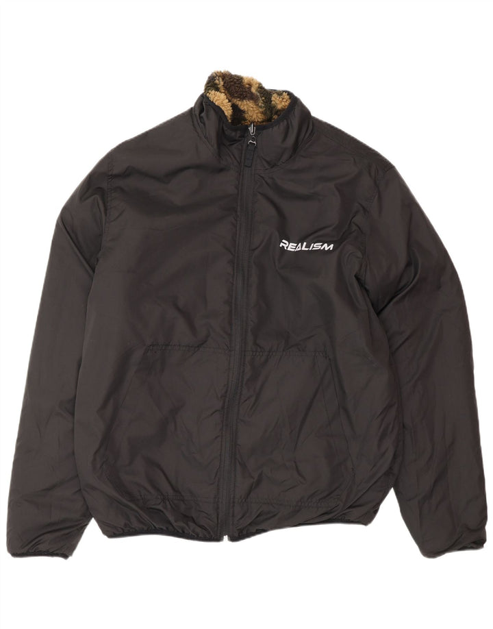 CHAPTER Chaqueta reversible de forro polar para hombre UK 38 Camuflaje caqui mediano