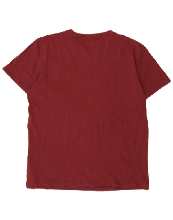 Jack & Jones Hombre Camiseta Top XL Borgoña Algodón