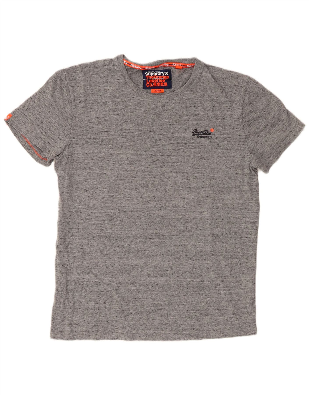 Superdry Camiseta para hombre Top grande de algodón moteado gris