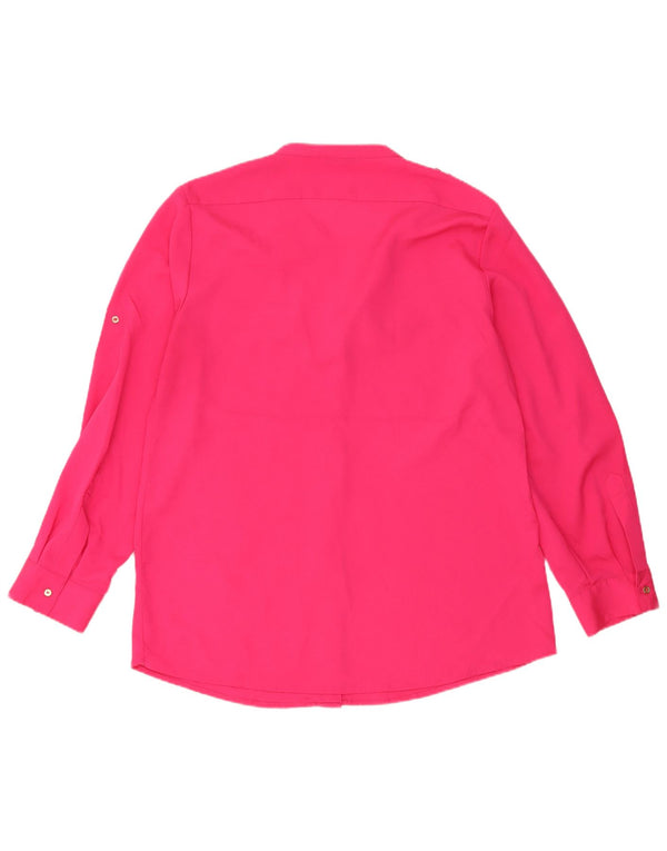 Calvin Klein Blusa tipo camisa militar para mujer UK 18 XL Rosa