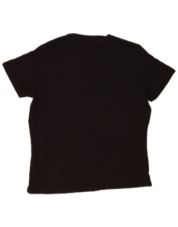 Tommy Hilfiger Camiseta gráfica para hombre Top XL Algodón negro