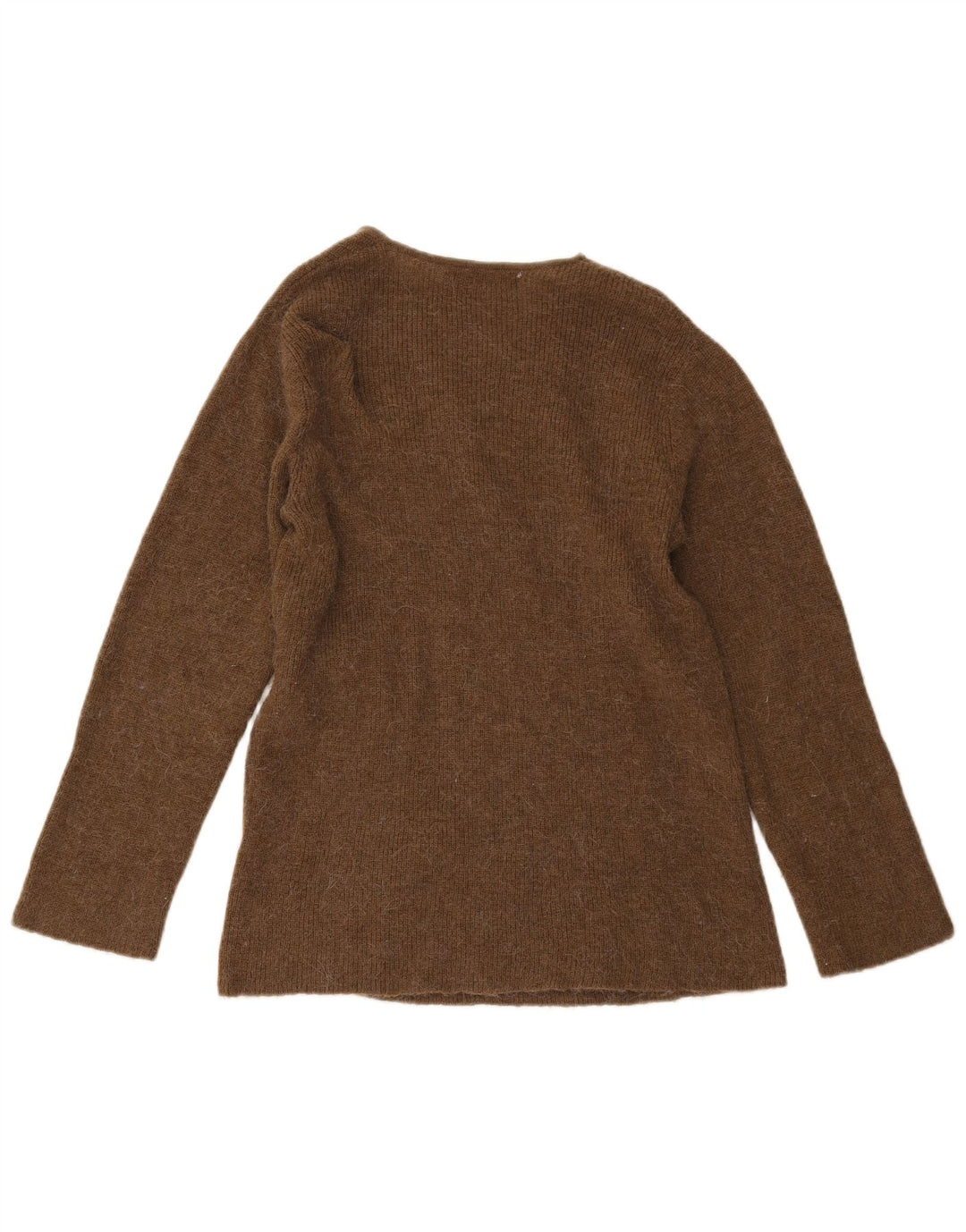 Zara Mujer Abrigo Cárdigan Suéter UK 10 Small Caqui