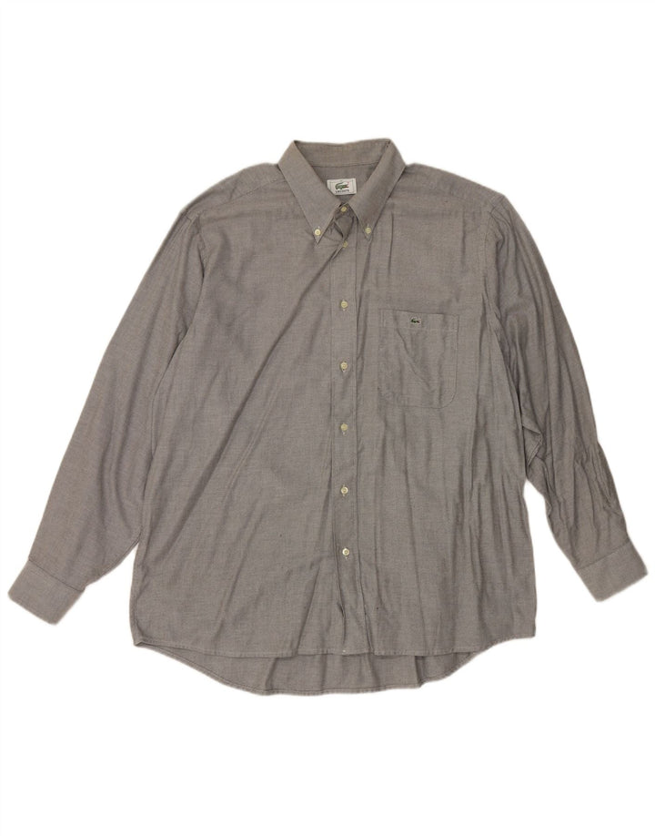 Camisa Lacoste Hombre Talla 44 XL Gris Algodón