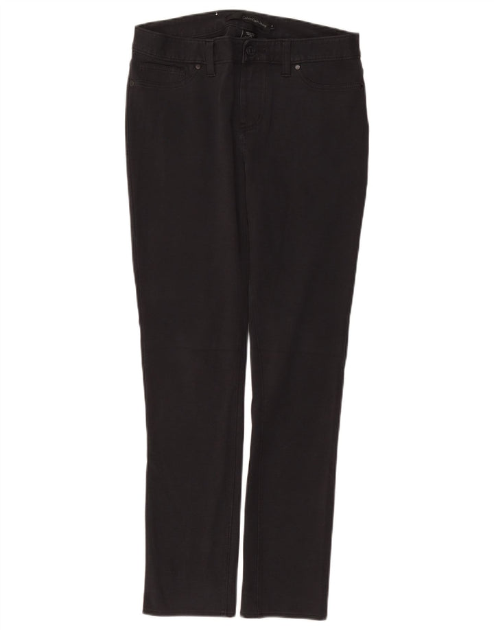 CALVIN KLEIN Pantalones casuales delgados para mujer US 6 Medium W30 L28 Gris Algodón
